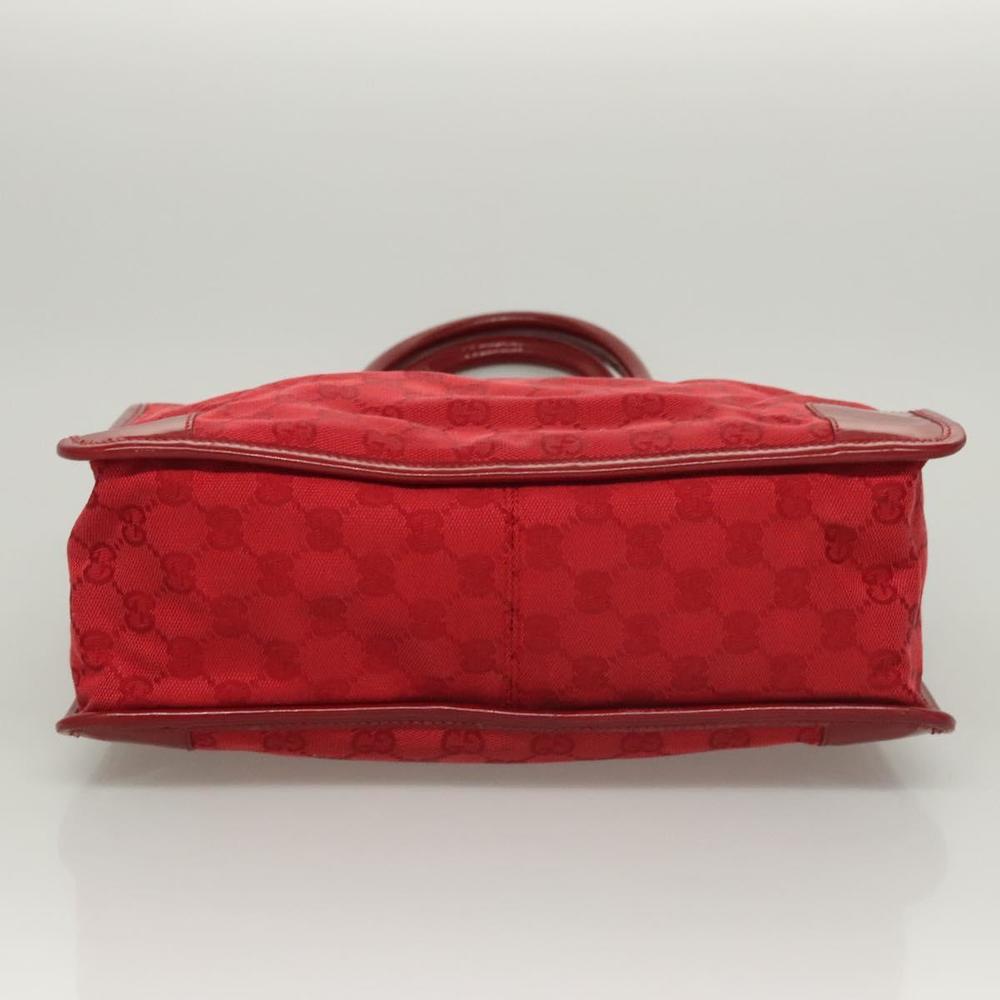 GUCCI GG Canvas Tote Bag Red Gold 000 0855 Auth 123893 - Picture 5 of 16